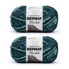 Bernat Blanket Teal Dreams Yarn - 2 Packs of 300g - Polyester - 6 Super Bulky - 220 Metres - Knitting/Crochet