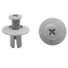 30 Pcs 20mm x 8mm Gray Plastic Push-Type Trim Clip