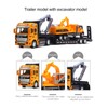 1:50 Engineering Trailer Model Toys Movable Arm Vehicle Model Set