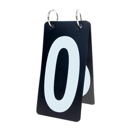 GOGO Tennis Score Keeper, Flip Scoreboard Black Card with White Number, 0-9 Double Sides