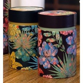 Eigenart Casa Rustic Flower RF75117 Set of 2 Metal Tins Round with Screw Lock and a Capacity of 150 g