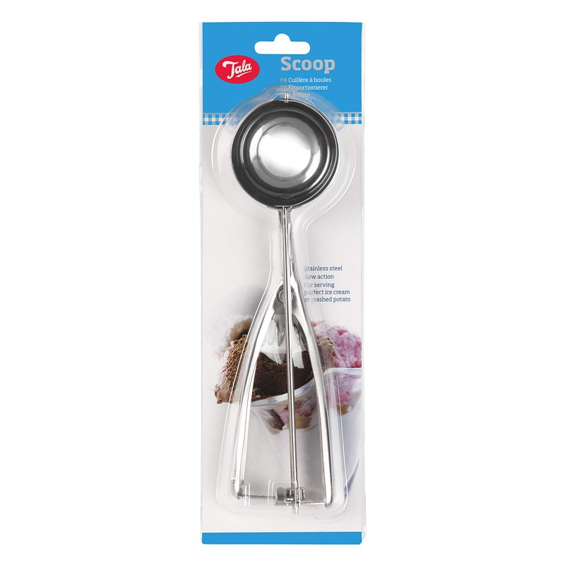 Tala Stainless Steel Ice Cream Scoop with Easy Trigger Action,