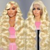 613 Lace Front Wig Human Hair 210 Density Blonde Wig