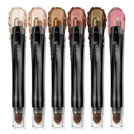 【Hot】LUXAZA 6PCS / 10PCS Eyeshadow Stick,Shimmer And Matte Brown Metallic Cream Eyeshadow Pencil Crayon with Smudge-proof & Waterproof, Eye Brightener Stick Cream Eyeshadow Stick Set Makeup Cosmetic:_GRAPE-WINE