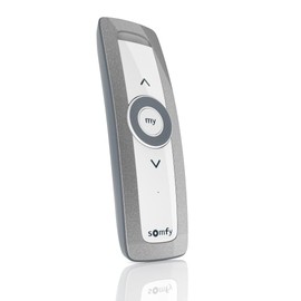 somfy Situo 1 Variation io II Iron 5 Channel Remote With Turn Pad To Control 1 io Device, or 5 Groups of io Devices. Unique Tilting or Dimming Function with the Rotary Wheel - Silver (#1870367)