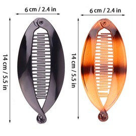 Banana Hair Clips Banana Clip Combs for Thin Long Hair Fishtail Hair Clip Combs Banana Fish Grips for Women Girl Hair Accessories