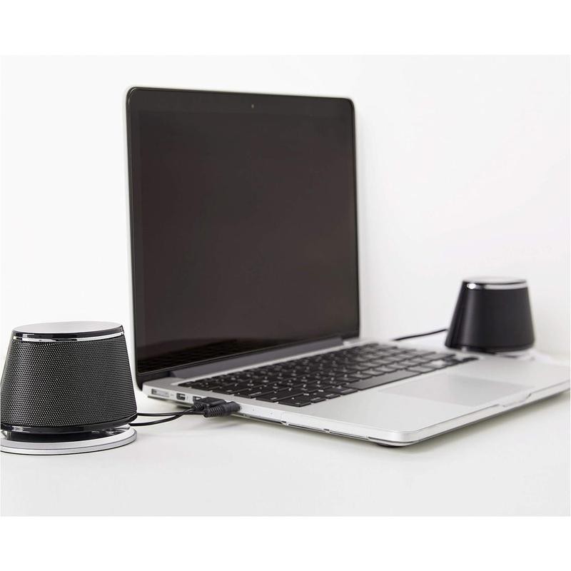Stereo 2.0 Speakers for PC or Laptop, 3.5mm Aux input,