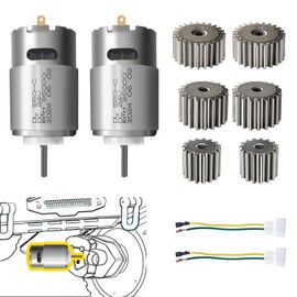2PCS 24 Volt RS555 35000RPM High-Speed 7R Motor (15T/19T/23T) for Fisher Price Power Wheels Kids Ride On Car Motor Upgrade,18V&20V&24V RS555 Motors for Kid's Ride On Vehicals DIY Upgrade 15T&19T&23T