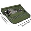 Cutlery Storage Bag,Portable Polyester Roll Up Pouch Bag For Forks,