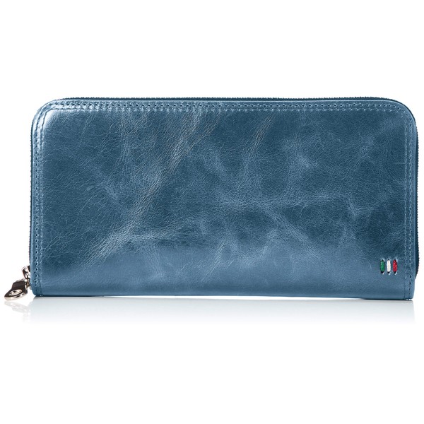 Ultima Tokyo No.34536 Men's Long Wallet, Cowhide Leather, Round Zipper,
