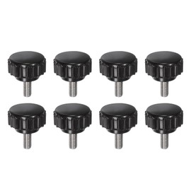 QUARKZMAN Pack of 8 Thumb Screws with Thread M4 x 8 mm x 18 mm Round Head Screw Stainless Steel 304 Round Handle Bolt Clamping Buttons 18 mm Hand Buttons Thumb Screws Tension Screw for Industrial