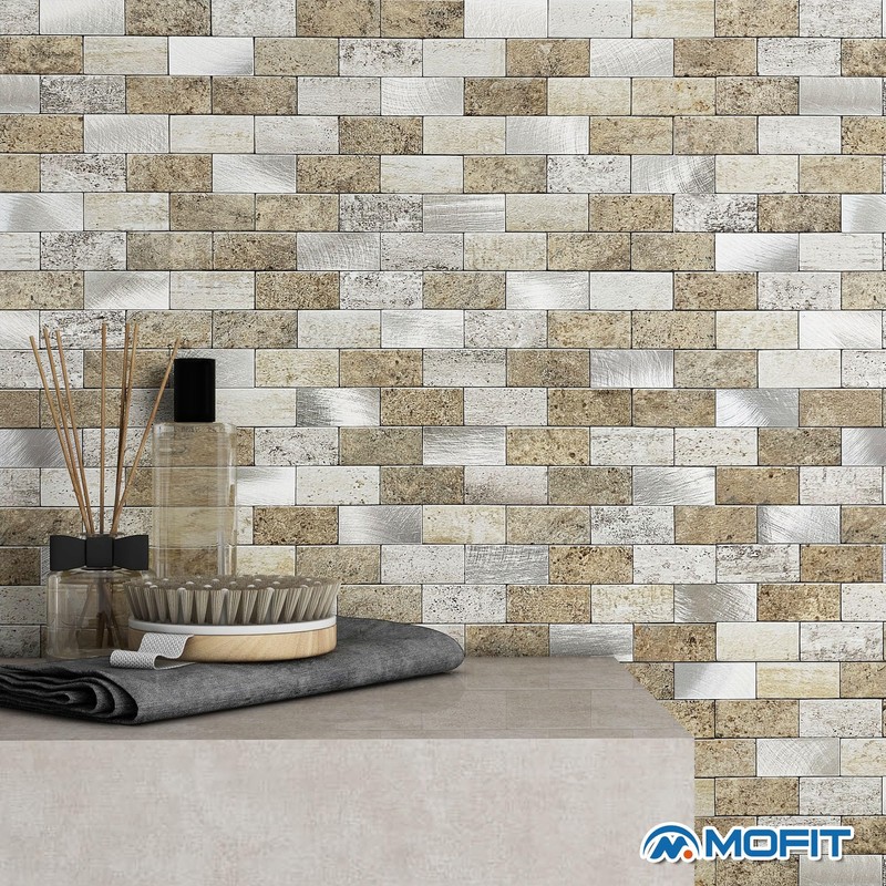 M MOFIT Peel and Stick Brick Backsplash for Kitchen,Back Splash
