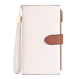 FALAN MULE Wallet Women Multi Card Slim Leather RFID Blocking Credit Card Holder Wallet Purse with Zipper Pocket