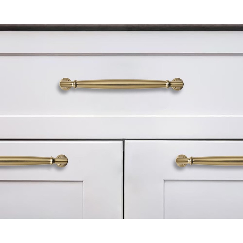 khtumeware 10 Pack 3 Inch(76mm) Champagne Bronze Cabinet Pulls Heavy
