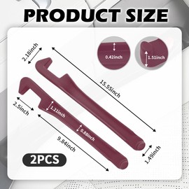 YGDMD 2PCS Car Seat Gap Filler Organizer,3 in 1 Car Seat Side Gap Filler with Hook for Avoiding Dropped Items,Universal No Drop Seats Guard for Filling Gaps 1.37-1.49 Inch Wide (Red)