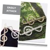 Gatuida 2pcs Rhinestone Music Note Hair Clips Lightweight Sparkle Barrettes