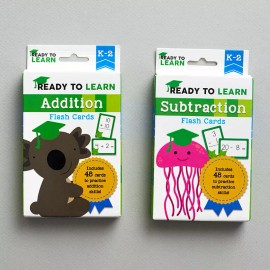 silver dolphin books 2 Pack Ready-to-Learn Flash Cards Children K-2 Addition & Subtraction NEW