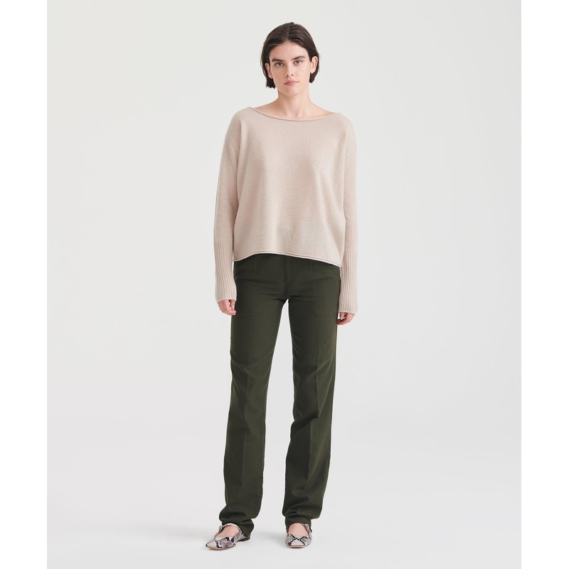 NAADAM Cashmere Boatneck Sweater, Shell, L