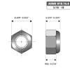 5/16-18 Black Nylon Insert Lock Nuts, Stainless Steel 304 (18-8)