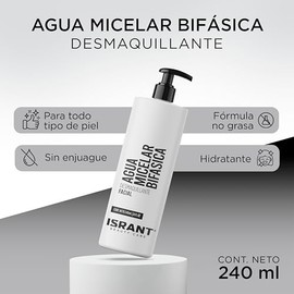 Agua Micelar Bifásica | Skin Care Limpiador Facial - Desmaquillante | Llevala en tu Cosmetiquera para Maquillaje | Skincare - Hidratante Facial Piel Grasa y Todo tipo de Piel