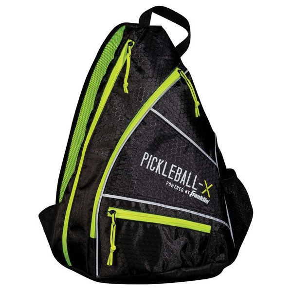 Franklin Sports Pickleball Bag - Men's and Women's Pickleball Backpack - Adjustable Sling Bag - Official Bag of U.S Open Pickleball Championships - Black/Optic, Black/Green