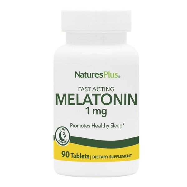 NaturesPlus Melatonin 1 mg - 90 Fast-Acting Tablets - Supports