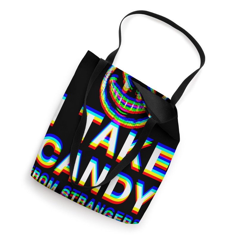 I Take Candy From Strangers Rave Glitch Tote Bag