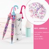 MRTLLOA Kids Pink Unicorn Clear Bubble Umbrella, Toddler Grip Curved
