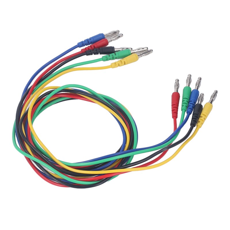 Magnetic Test Leads Kit Soft Flexible 5 Colour 4mm Banana