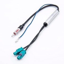 vhbw Antenna Amplifier for Phantom Power DIN (M) to Dual Fakra (M)