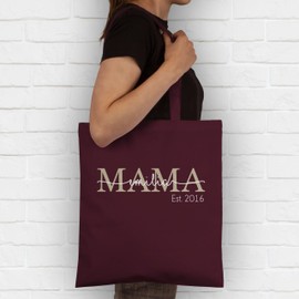 Geschenk mit Namen personalisiert by Shirtracer - Cotton Bag - Mum Mum Gift for Mother's Day, 3 Bordeaux red, Unit size