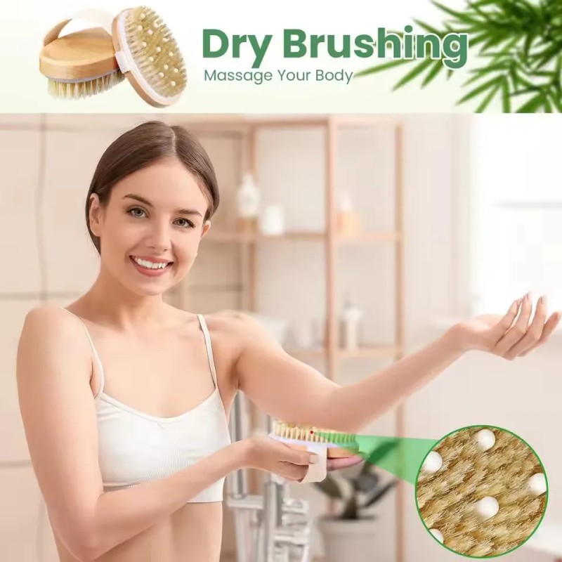 2pcs Cepillo Exfoliante Para La Ducha | Diseño De Doble