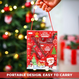 Ctosree 6 Set Christmas Stationery Set for Kids Includes Pencil Pencil Sharpener Eraser Ruler Mini Notebook, Xmas Party Themed Classroom Gift Exchange School Games Prizes Carnival Events