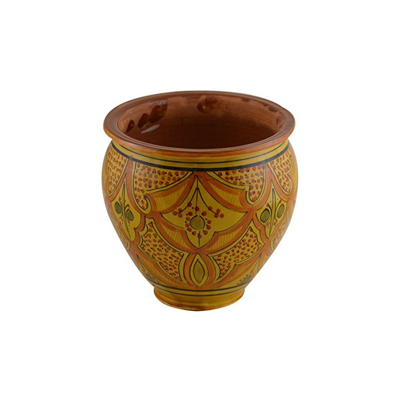 Treasures Of Morocco Handmade Ceramic Flower Pot Moroccan Indoor Outdoor
