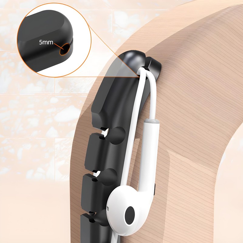 JacobsParts 5-Clip Multi ​USB Cable Organizer Cord Management Charger Clip