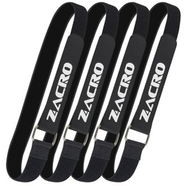 Zacro Bike Rack Straps, 4 PCS Adjustable Bike Wheel Strap with Upgraded Gel Grip & Stonger Metal Buckle, 24/31.5 Inches Anti-Slip Bicycle Tire Stabilizer Strap (Black)