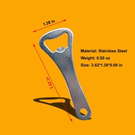 Bottle Opener Bulk,20 PCS 3.6'' Stainless Steel Beer Bottle Opener Keychain Wholesale for Bar, Restaurant,Bartender and Kitchen(Silver)
