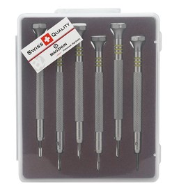 6 Pcs Watch Repairing Tool Slotted Screwdriver for Watchmaker  0.8/1.0/1.2/1.4/1.6/1.8mm
