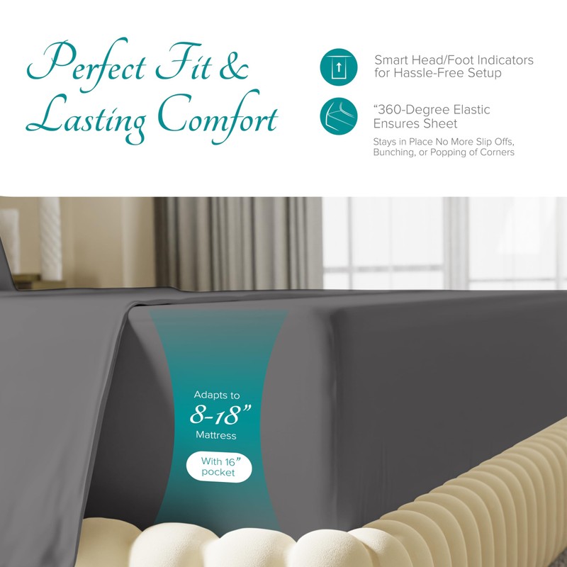 Carressa Linen 100% Egyptian Cotton King Fitted Sheet Only -