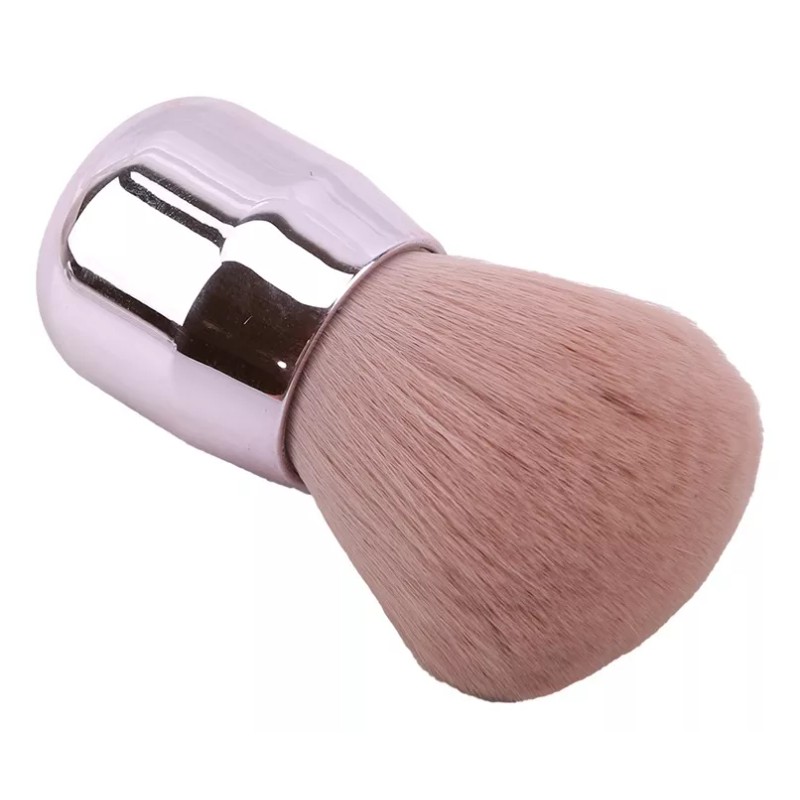 ZzDog Brocha Kabuki Redonda Suave Base Crema O Polvo Rosa