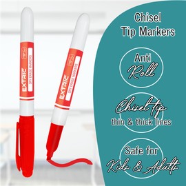 Red Dry Erase Markers, 36 Count Whiteboard Markers Chisel Tip, Bulk Classroom White Board Marker Dry Erase, Low Odor Chisel Tip Erasable Markers