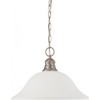 NUVO 60/3258 One Hanging Dome Pendant Light, 16 in, Brushed nickel/Frosted Glass