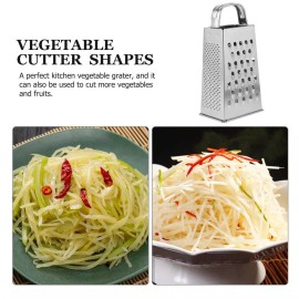 Unbranded Kitchen Stainless Steel 4-Sided Box Food Grater Vegetable Cheese Slicer Shredder
