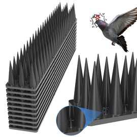 Bird Spikes,20 Pack Bird Deterrent Spikes for Outside,Bird Spikes for Outside Used Outdoors to Repel Birds, Squirrels, and Raccoons. Deterrents Used on Fences, Roofs, and Walls to Keep Birds Away