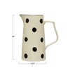Creative Co-Op Farmhouse Stoneware Painted Polka Dots, Ivory and Black
