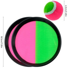 Toss and Catch Ball Set,Ball and Catch Game,Throw & Catch Bat Ball Game Set, Sucker Sticky Ball Paddle Tennis Toy Children Bat Ball Catcher Set Beach Toys Parent & Child Interactive Outdoor Games