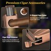 AWOTE Cigar Lighter with Double Jet Flame, Refillable Cigar Torch