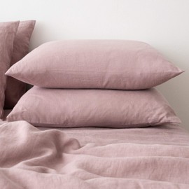 LinenMe Pillowcase 40 x 80 cm - Luxurious Pillowcase 100% Linen - Washed Bed Linen Hypoallergenic - Pillow Case - Dusty Rose