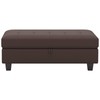 Belffin Faux Leather Storage Ottoman, Brown, Modern Rectangular Ottoman Bench
