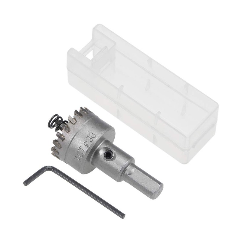 sourcing map 30mm Carbide Hole Cutter, Hole Saws for Stainless